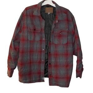 Rugged Elements Mens Insulated Utility Button Shirt Jacket XL, Dragon Blood Red